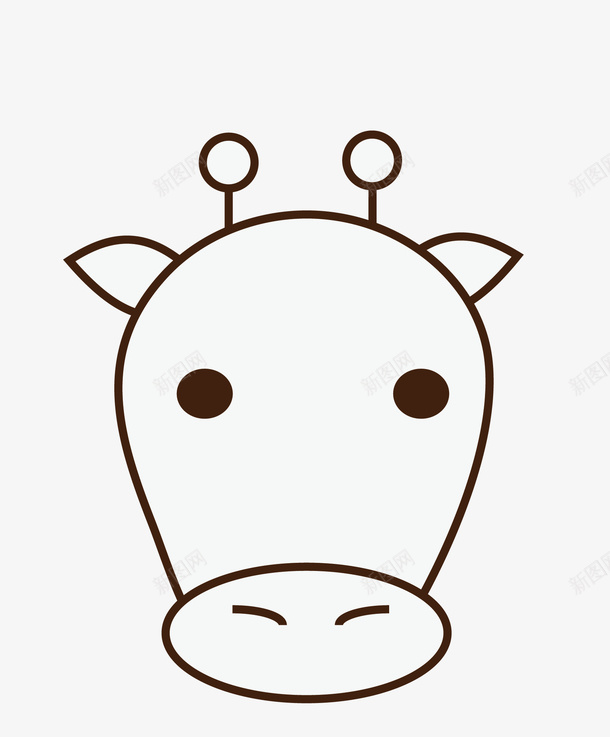 手绘牛头图标png_新图网 https://ixintu.com 卡通 图标 手绘 牛头