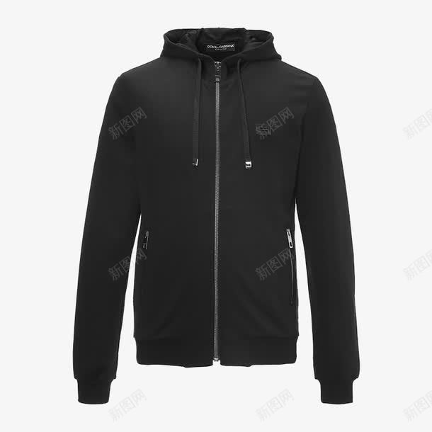 DolceampGabbapng免抠素材_新图网 https://ixintu.com 上衣 产品实物 休闲运动服 拉链 男士 黑色