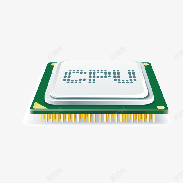卡通电脑CPUpng免抠素材_新图网 https://ixintu.com PCU 免抠图 卡通零件 效果图 电脑零件 装饰画