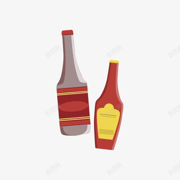 透明易碎品玻璃番茄酱包装和酒瓶png免抠素材_新图网 https://ixintu.com 卡通 烹饪佐料 玻璃 番茄酱 番茄酱包装 茄汁 调味品 透明易碎品玻璃番茄酱包装和酒瓶子卡通免费下载 酒瓶 酱状浓缩制品 食物