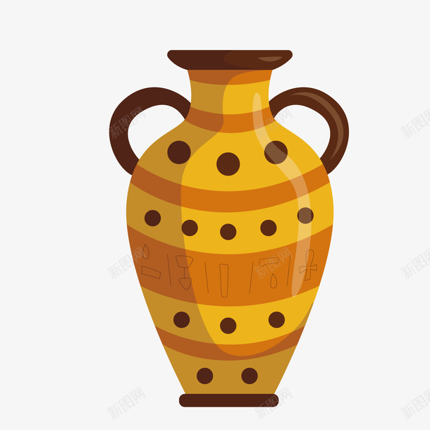 黄色罐子矢量图ai免抠素材_新图网 https://ixintu.com PNG免抠图下载 卡通 印度 双耳陶罐 古器皿 器皿 矢量图 装饰 陶罐
