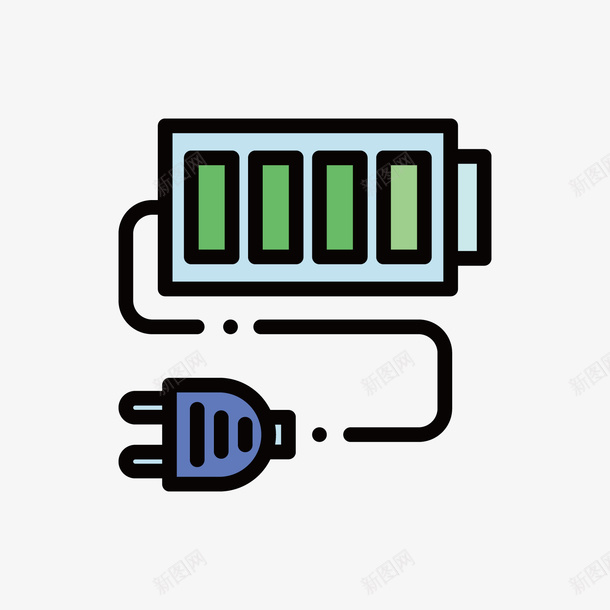 电池充电图标png_新图网 https://ixintu.com UI图标 扁平化UI 游戏UI 游戏图标 电池充电 界面UI 网页UI