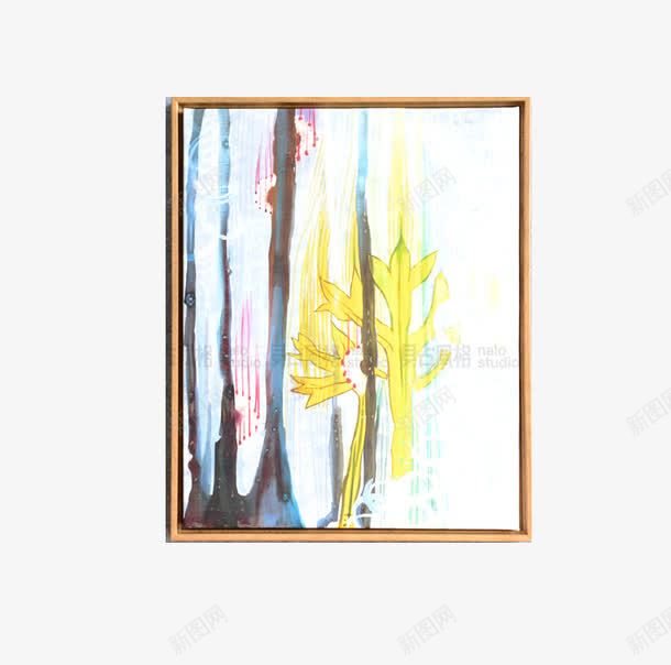 后现代彩绘餐厅挂画png免抠素材_新图网 https://ixintu.com 产品实物 抽象图案 挂画 走廊挂画 餐厅挂画