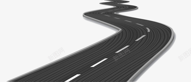 黑色向远延伸的公路png免抠素材_新图网 https://ixintu.com 交通 公路 大路 延伸 蜿蜒 马路 黑色