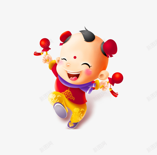 敲锣打鼓的可爱儿童png免抠素材_新图网 https://ixintu.com 儿童 卡通 喜庆 小孩 小孩子的笑脸 开心 敲锣鼓 新年 笑脸 过年