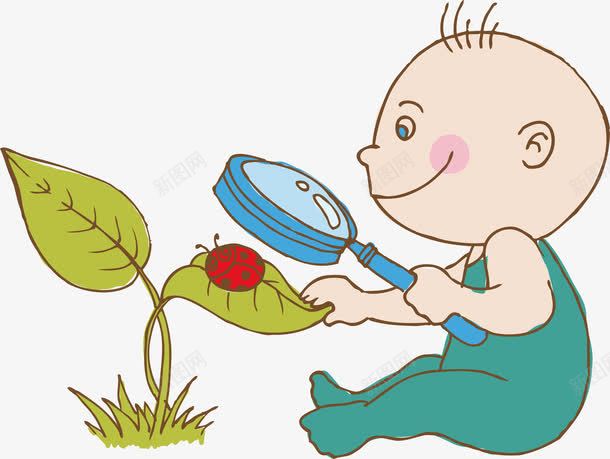 观察植物的小男孩png免抠素材_新图网 https://ixintu.com 卡通 卡通婴儿 可爱 可爱的卡通婴儿矢量 婴儿 婴儿笑 婴幼儿 孩子 宝宝 宝贝