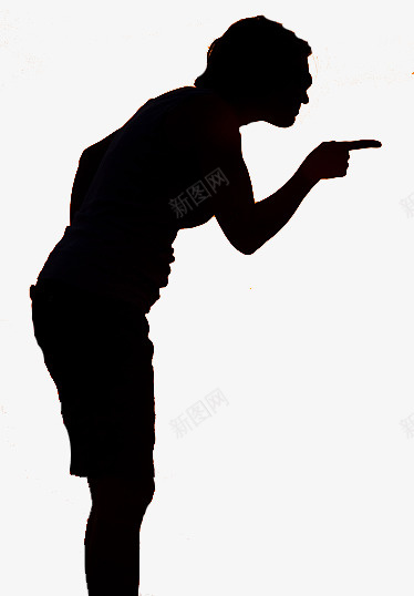 卡通剪影插图图标png_新图网 https://ixintu.com 剪影 叱责 怒吼 手指 指着人骂 指责 教训 谴责 责备 责怪 责问 黑色人物
