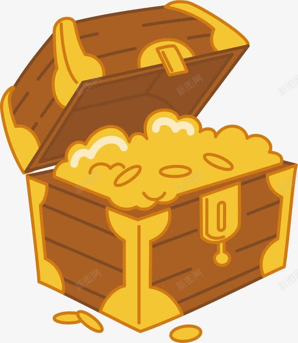 满箱金银财宝png免抠素材_新图网 https://ixintu.com 宝箱 宝藏 矢量素材 财宝 金银珠宝