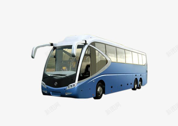 白兰色班车png免抠素材_新图网 https://ixintu.com 客车 班车 豪华 霸气