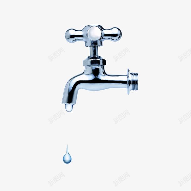 滴水的水龙头psd免抠素材_新图网 https://ixintu.com 外流 水龙头 滴水 节约 金属