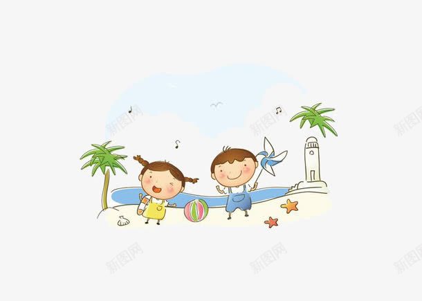 清新夏天度假元素片png免抠素材_新图网 https://ixintu.com e 夏天 夏季 夏日 广告设计 底纹背景 底纹边框 招贴 潮流 背景