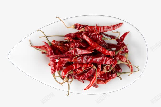 一盘红色干辣椒png免抠素材_新图网 https://ixintu.com 吃辣椒 干辣椒特写 白色瓷盘子 红色干辣椒 蔬菜 调味品 辣椒 食物