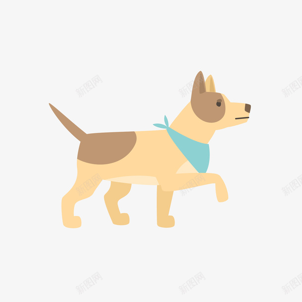 侧面可爱彩色卡通萌犬png免抠素材_新图网 https://ixintu.com 侧面 卡通 可爱 向前 宠物 彩色 淡彩 淡色 狗狗 踏步 黄棕色