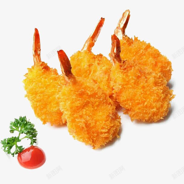 黄金炸虾png免抠素材_新图网 https://ixintu.com 河鲜 油炸食品 海鲜 炸虾 蘸酱 食物