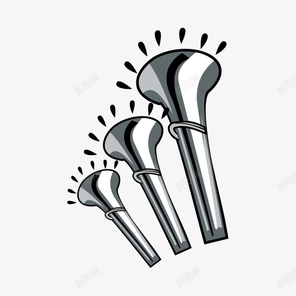 喇叭psd免抠素材_新图网 https://ixintu.com 三只 吹响 喇叭 素材