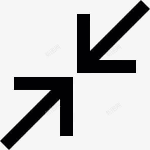 汇聚箭头图标png_新图网 https://ixintu.com 对角线 汇聚箭头 箭头