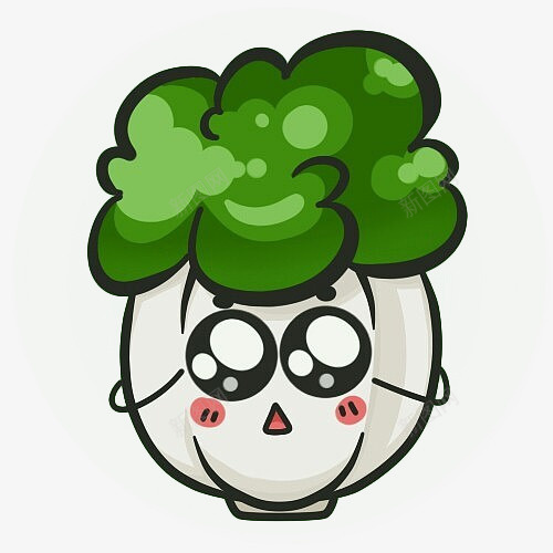 卡通大白菜可怜表情png免抠素材_新图网 https://ixintu.com 健康 卡通 卡通大白菜 可怜 大白菜 委屈 插画 蔬菜 表情 青菜