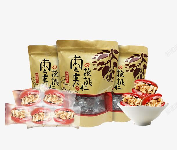 枣夹核桃仁png免抠素材_新图网 https://ixintu.com 产品实物 保健品 枣夹核桃仁 营养品 食品