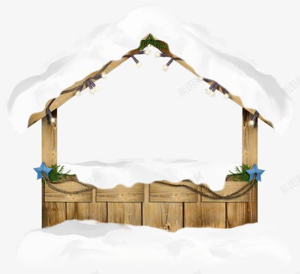 下雪的房子png免抠素材_新图网 https://ixintu.com 下雪的房顶 房子 木制 白色 白雪