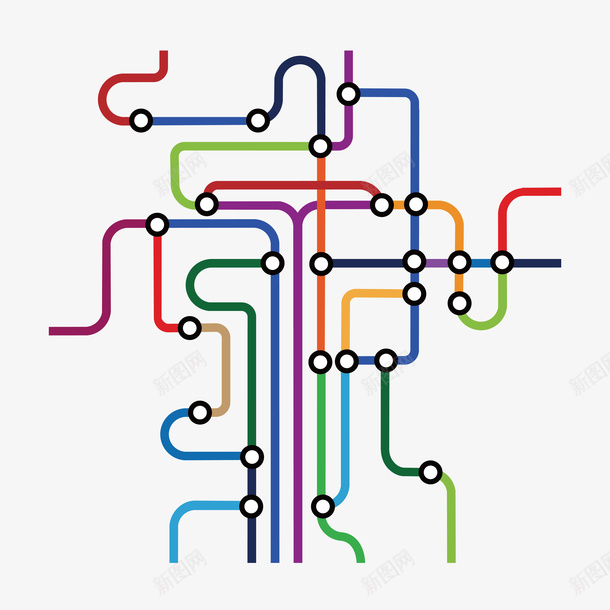 抽象铁规划线路图矢量图eps免抠素材_新图网 https://ixintu.com 地铁 地铁线路图 地铁规划线路图 地铁路线图 抽象 线路图 路线图 矢量图
