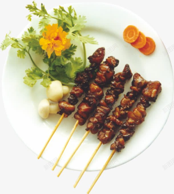 精美烤牛肉png免抠素材_新图网 https://ixintu.com PNG元素 免费下载 摆盘 烤串 烤牛肉串 烧烤