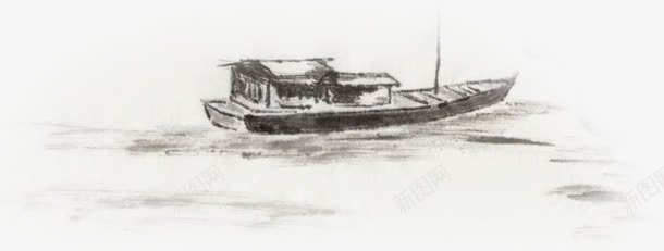 湖面的小舟png免抠素材_新图网 https://ixintu.com 一叶轻舟 小舟 手绘画 湖面的小舟