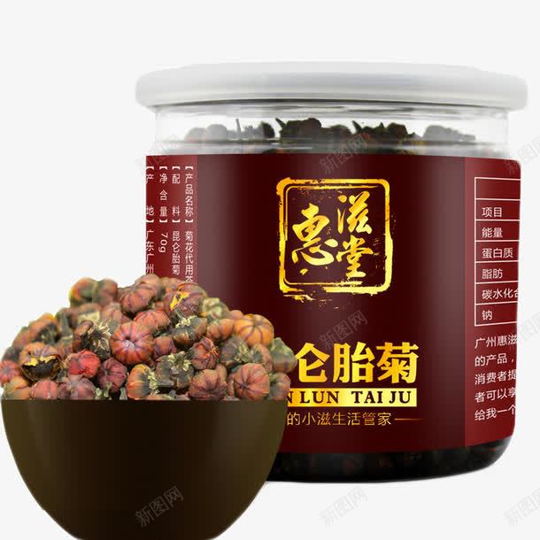 惠滋堂昆仑胎菊png免抠素材_新图网 https://ixintu.com 中国新疆 产品实物 新疆野生 罐装 雪菊花