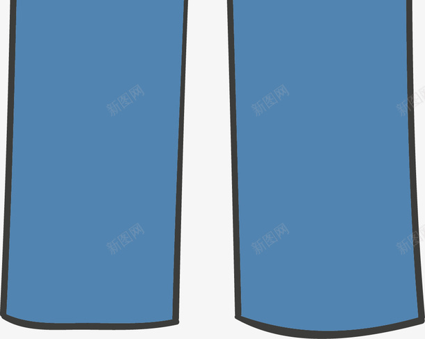 蓝色裤子png免抠素材_新图网 https://ixintu.com 上衣 卡通服装 女装 服装 服饰 服饰图 漫画衣服 男装 矢量服装 衣服 配饰
