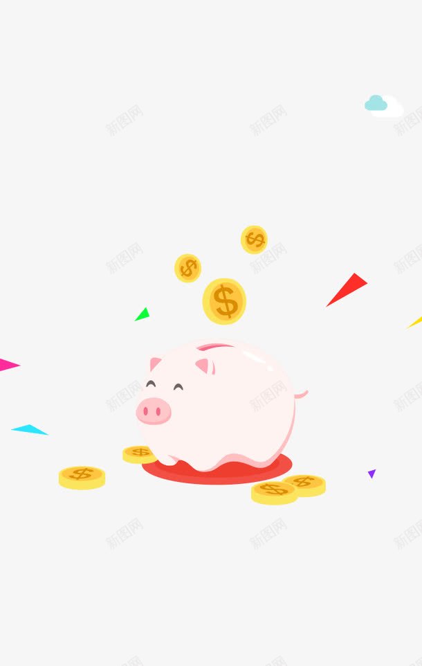 精打细算png免抠素材_新图网 https://ixintu.com 优质生活 小猪 标志 理性消费 省钱好生活 精打细算 艺术字 金币