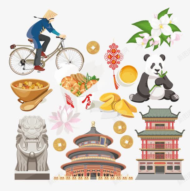 中国元素插画png免抠素材_新图网 https://ixintu.com 中国元素插画 中国古建筑插画 中国风插画 石狮子插画库