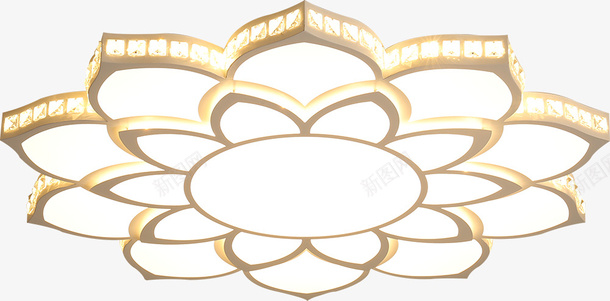 实物莲花形状吸顶灯吊灯png免抠素材_新图网 https://ixintu.com 创意灯具 吊灯 吸顶灯 实物 家装 灯具 莲花形状