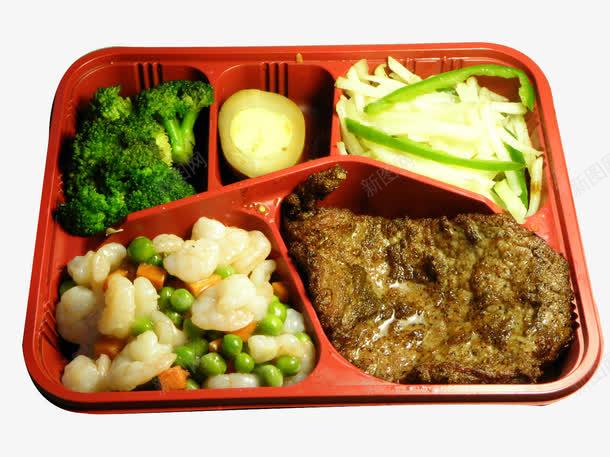 一荤两素快餐png免抠素材_新图网 https://ixintu.com 外卖 快餐 盒饭 西兰花