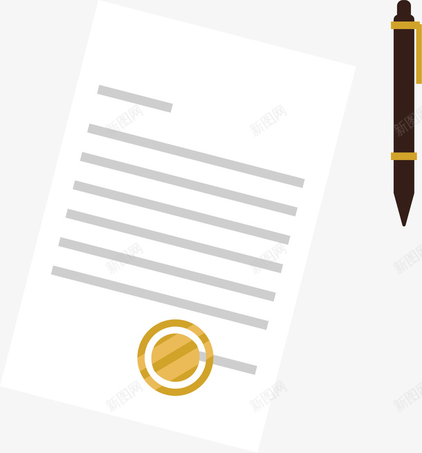 商务合同签字协议矢量图ai免抠素材_新图网 https://ixintu.com 协议 合同书 矢量png 签协议 签合同 签字合同 矢量图