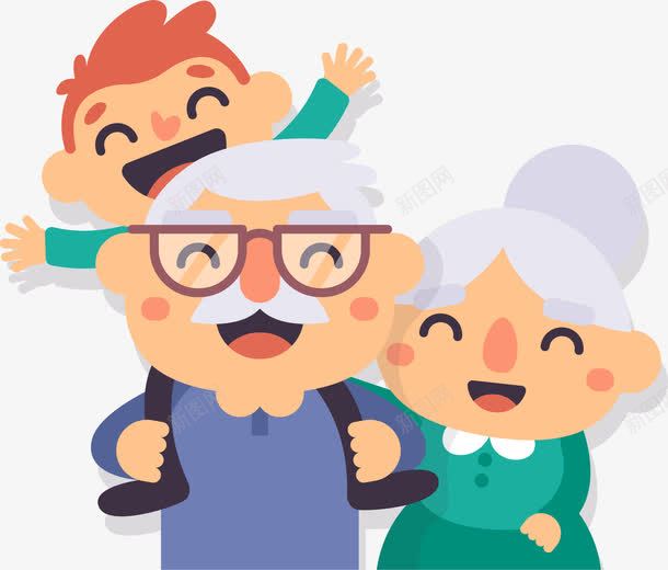 快乐的祖孙三人png免抠素材_新图网 https://ixintu.com 举手 卡通 可爱 外公外婆 小朋友 小男孩 小男孩举手 手绘祖孙 爷爷奶奶 老夫老妻 高举手臂