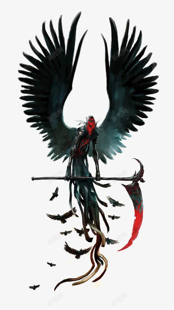 恶魔png免抠素材_新图网 https://ixintu.com 地狱恶魔 恐怖恶魔 手绘恶魔 邪魔 黑色恶魔 黑色翅膀