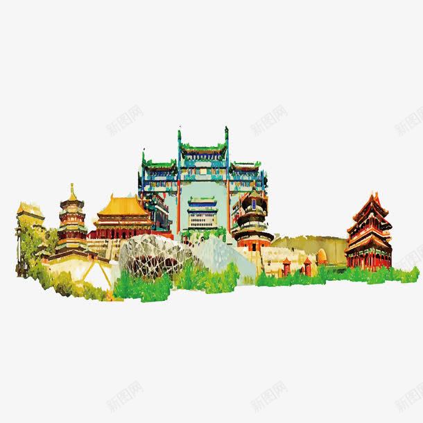 美丽的北京png免抠素材_新图网 https://ixintu.com 人文情怀 历史悠久 建筑朴素 旅游景点 景色优美 线条北京 美丽的首都