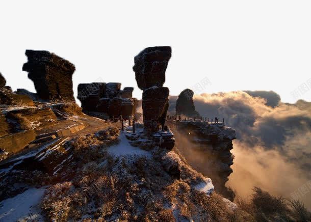 夕阳里的梵净山png免抠素材_新图网 https://ixintu.com 一方净土 人间仙景 净土 旅游 梵净山 自然保护区 风景