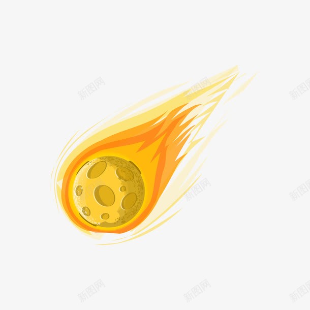 宇宙插画png免抠素材_新图网 https://ixintu.com 坠落 彗星 飞行