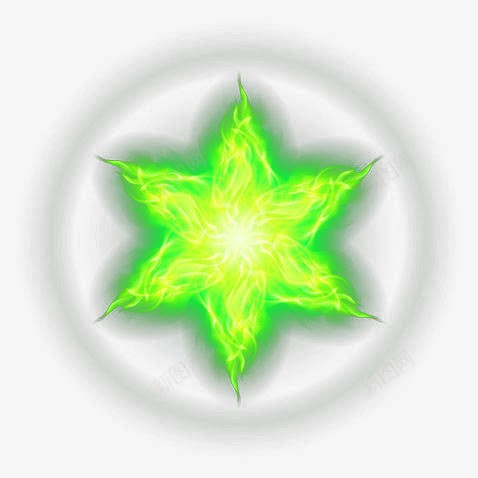 六角星装饰png免抠素材_新图网 https://ixintu.com 光线 动感飞舞 圆圈 圆形 抽丝 梦幻 炫幻 绿色火焰 色彩 蓝光