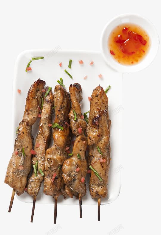 一碟肉串png免抠素材_新图网 https://ixintu.com 吃肉 烤羊肉 烧烤 羊肉串 美食