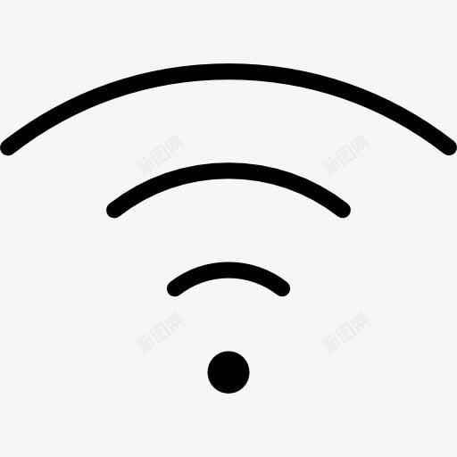 无线互联网连接的标志图标png_新图网 https://ixintu.com WiFi 互联网 信号 标志 连接