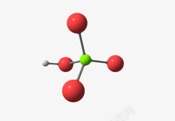 红色高氯酸分子形状素材