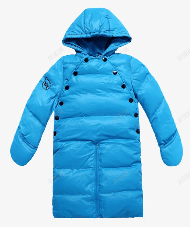 高端童装羽绒服png免抠素材_新图网 https://ixintu.com 产品实物 白鸭绒 童装 羽绒服 蓝色