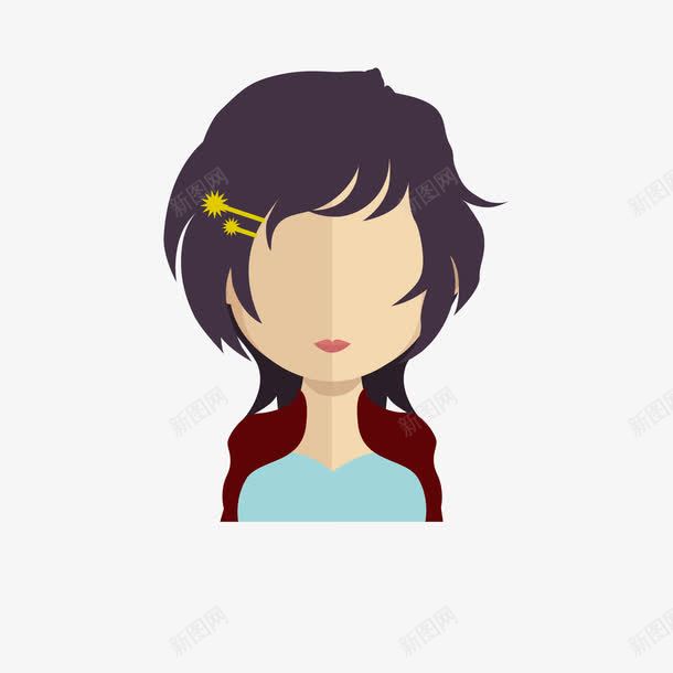 卡通扁平化科技女人人头png免抠素材_新图网 https://ixintu.com 卡通科技人头 女人 扁平化科技人头 时髦的头发 矢量科技人头 科技人头 科技人头png 程序员
