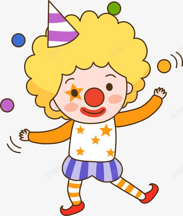 卡通小丑矢量图ai免抠素材_新图网 https://ixintu.com AI joker 卡通 小丑 手绘 插画 游乐园 矢量图 线条