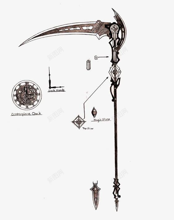 死神聊png免抠素材_新图网 https://ixintu.com 创意镰刀 手绘镰刀 武器 武器库 死神