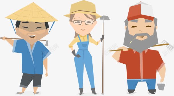 卡通二维农民农场工作人员矢量图eps免抠素材_新图网 https://ixintu.com 农场工作人员矢量 农民卡通 卡通农场工作人员矢量 卡通农民 矢量图