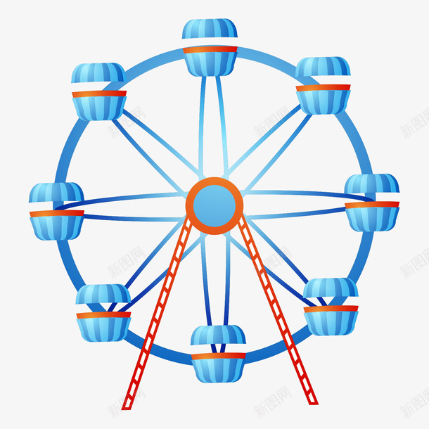 卡通游乐场摩天轮矢量图ai免抠素材_新图网 https://ixintu.com 儿童玩耍 儿童节 儿童节快乐 免抠 卡通 摩天轮 游乐场 矢量图