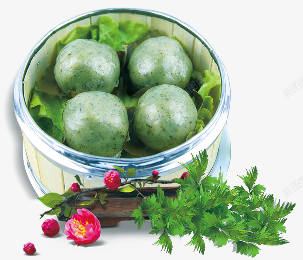 清明节青团食物png免抠素材_新图网 https://ixintu.com 清明节 清明青团 美食 艾叶 青团 青团食物 食物