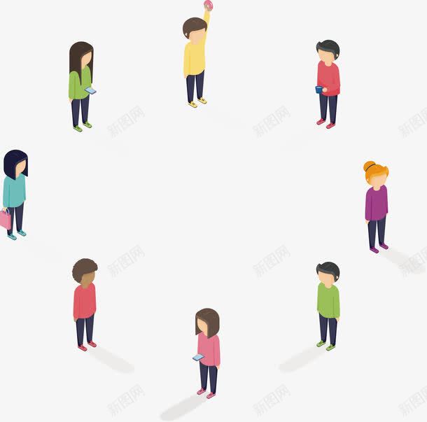 围成一圈的人png免抠素材_新图网 https://ixintu.com 围成一圈 矢量png 社区 社区活动 社群 面对面 面对面交流